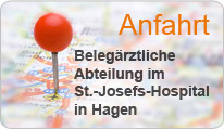 Anfahrt, so finden Sie unsere belegärztliche Abteilung im St.-Josefs-Hospitall in Hagen